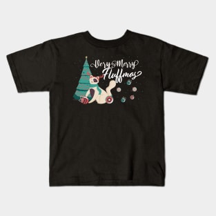 Merry Fluffmas Christmas Outfit for a Family Christmasoutfit Kids T-Shirt